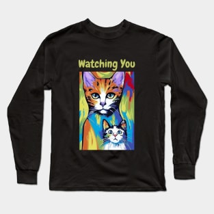 The Cat Is Watching You Man Long Sleeve T-Shirt